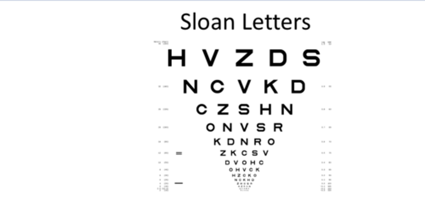 <p>Optotypes are based on 10 specialty formed letters. Why?</p>