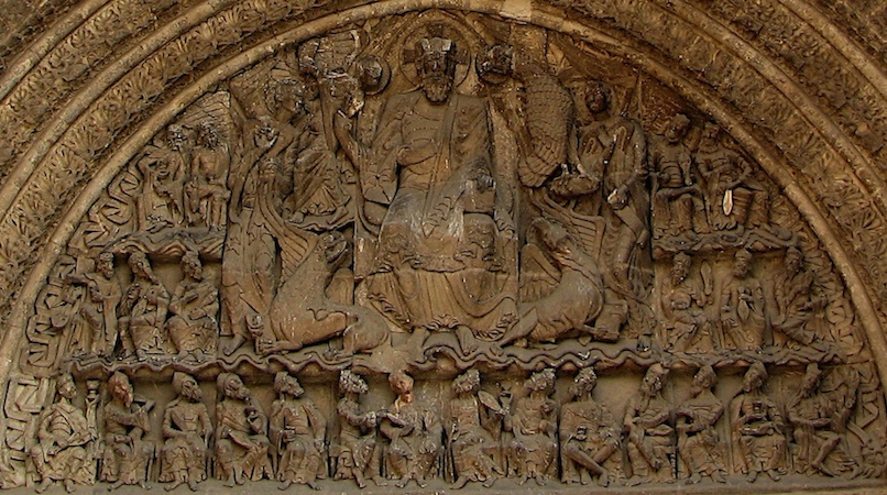 <p>Last Judgement Tympanum, 1100, Moissac, France</p>