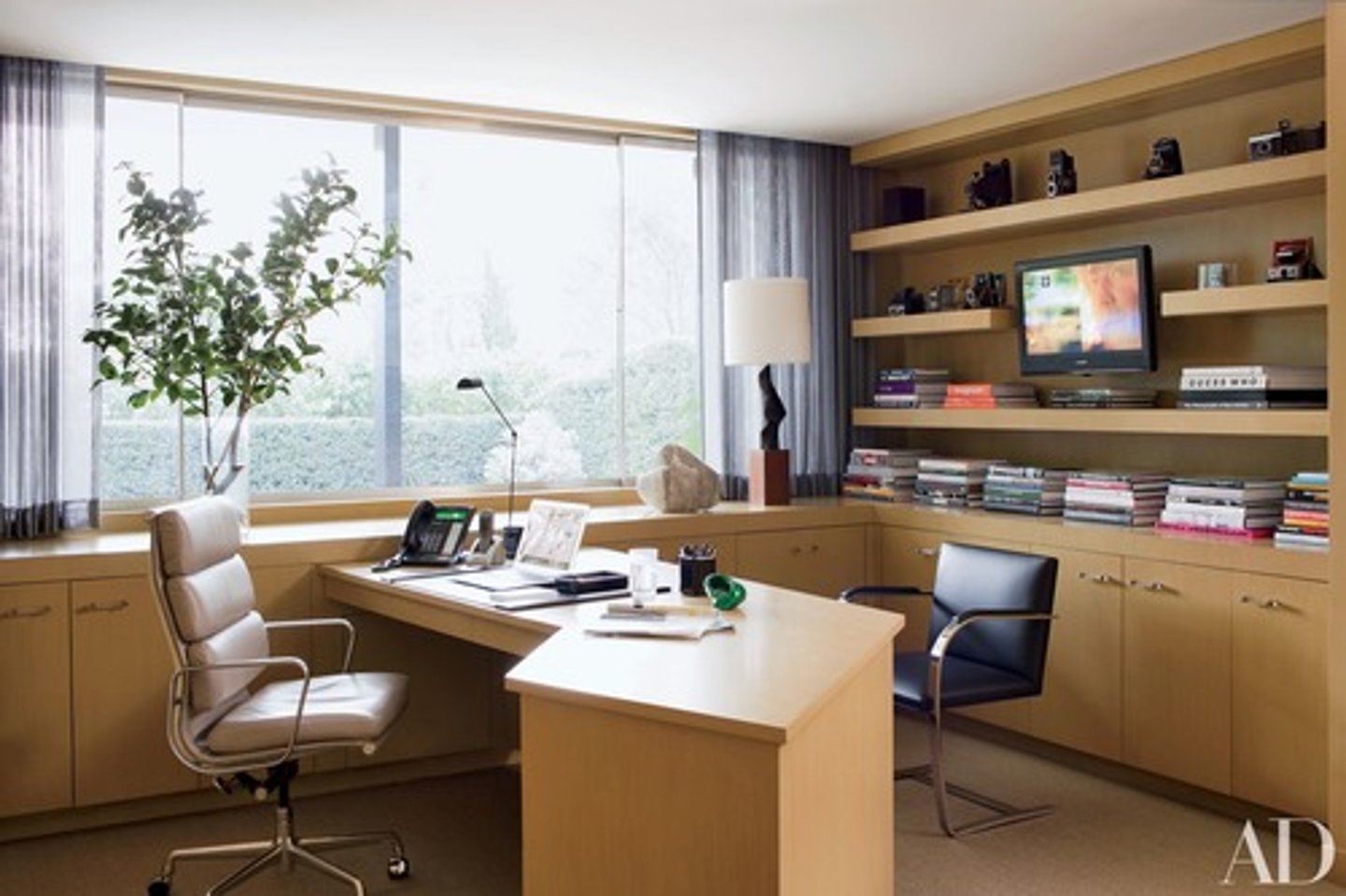 <p>in the study, office</p>