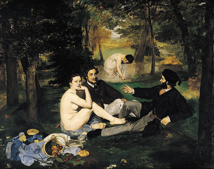 <p>Manet, Le Déjeuner sur l’herbe, 1862-3</p>