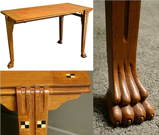 <p>Greckie stoły jadalniane trójnożne, odradzają się w klasycyźmie jako trapece</p>