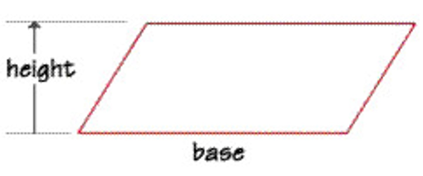 <p>The measurement a shape from base to top.</p>