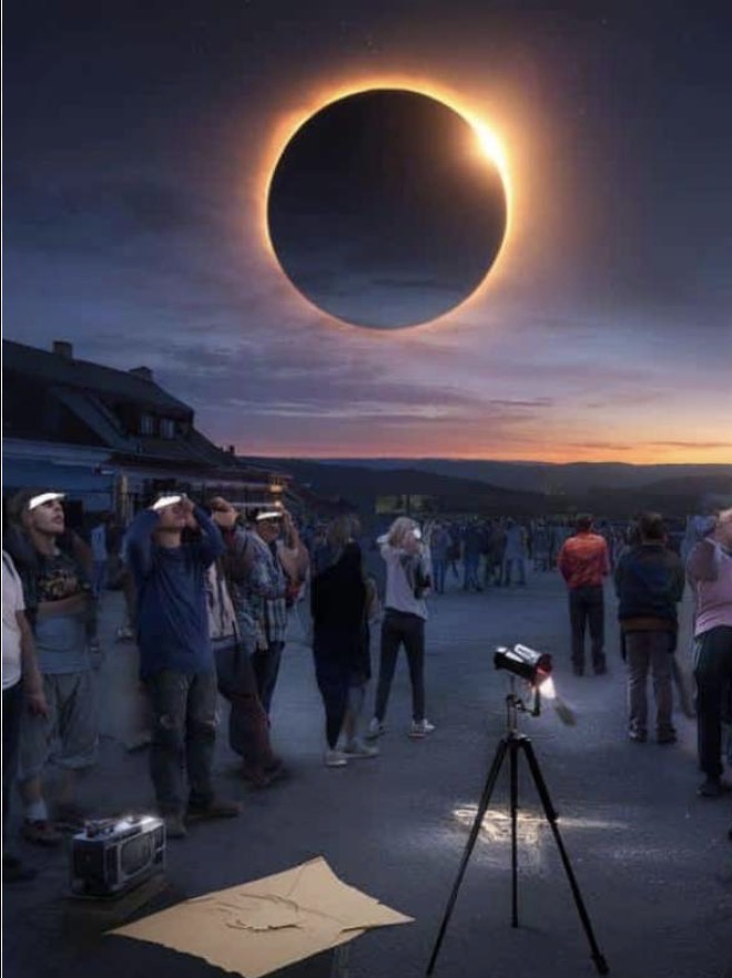 <p>Yo vi</p><p>Yo vi el eclipse solar ayer</p>