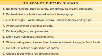 Table 25.2 - How to Reduce Dietary Sugars
