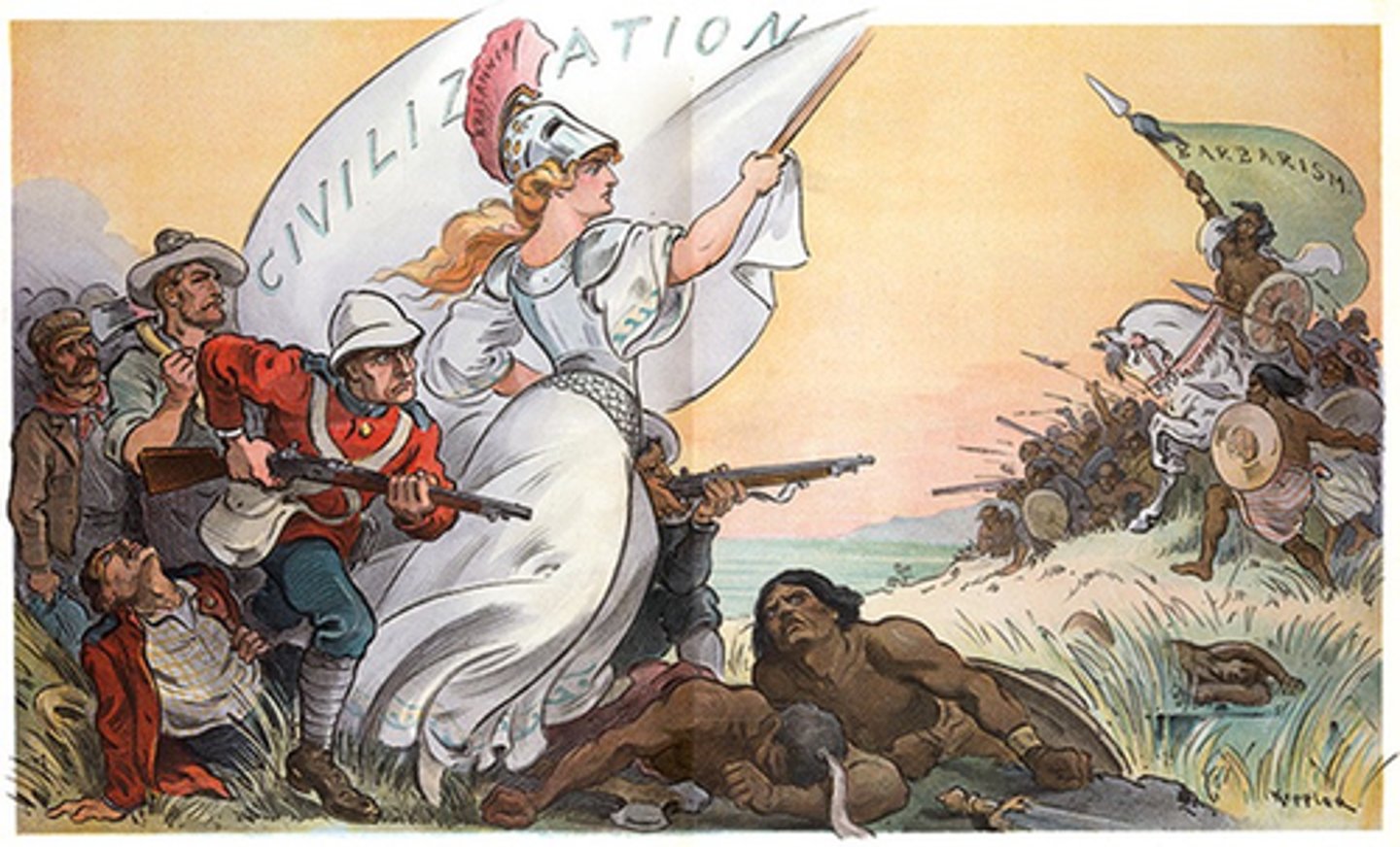<p>The concept that Western nations should bring advanced science and economic development to non-Western parts of the world that justified imperial administration; sometimes referred to as the "White Man's Burden".</p>