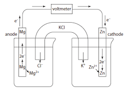 Mg (s) | Mg2+ (aq) || Zn2+ (aq) | Zn (s)