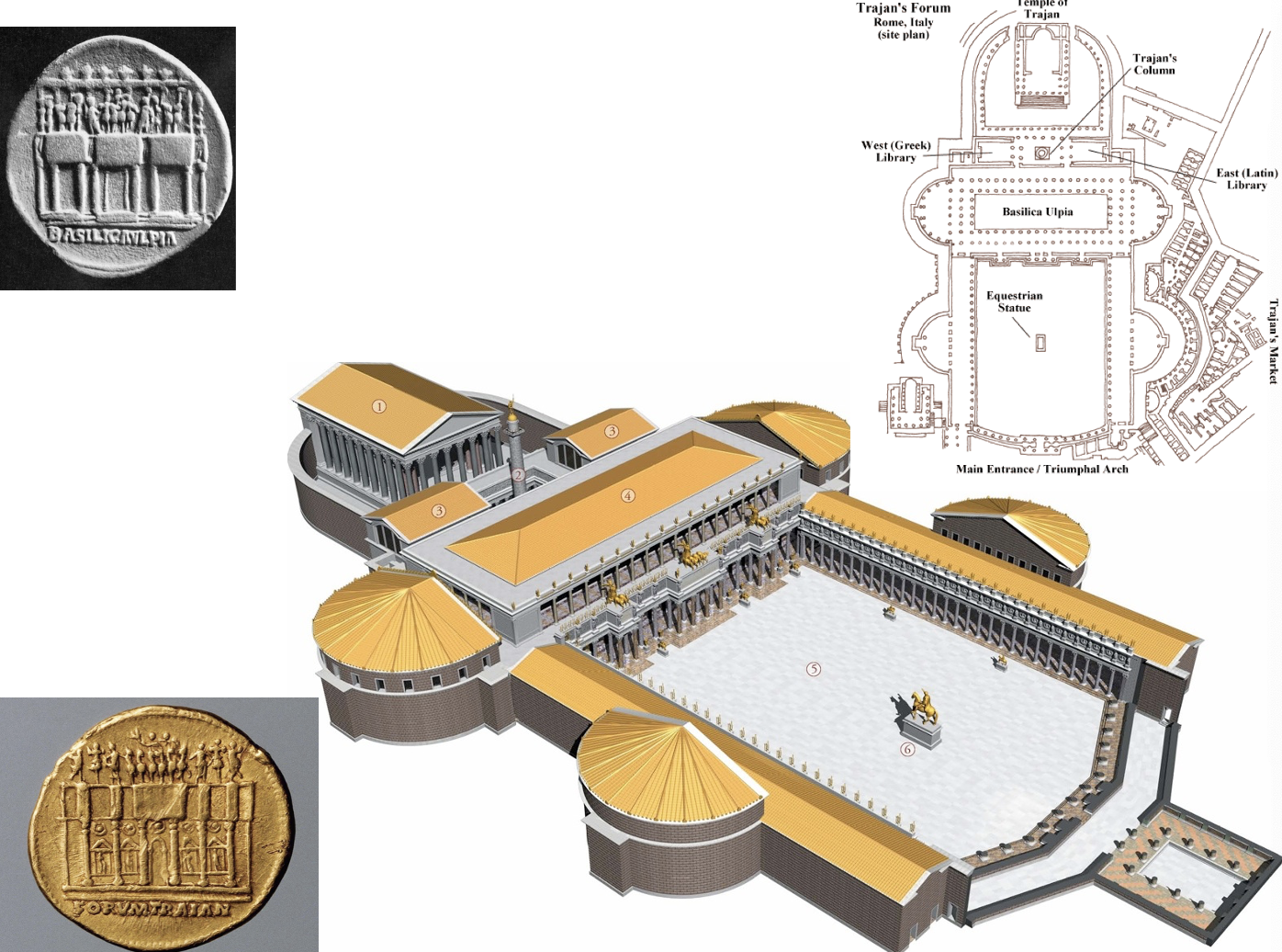 <p><span><span>Plan and Reconstruction, Forum of Trajan</span></span></p>