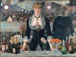 * lots of still life
* the audience is supposed to be the man in the mirror
* lack of detail in faces behind bartender
* criticized for inaccurate reflections