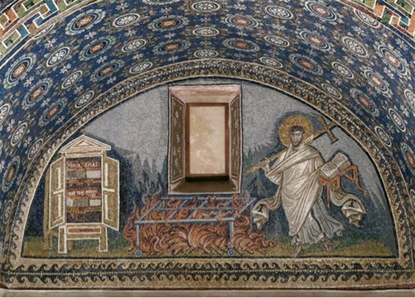 <p>Within the Mausoleum of Galla Placidia<br><br>Early Roman Christian</p>