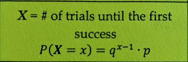 Denoted binom(n,p), determines the probability of x successes in n Bernoulli trials 