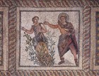 <p>Daphne and Apollo Mosaic from Antioch, Roman, late 3rd century CE</p>
