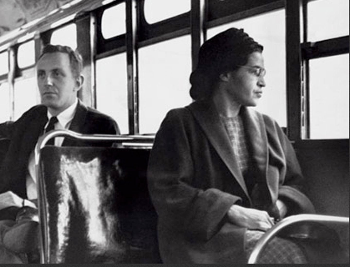 <p>A black woman who broke the bus segregation law that started the Montgomery bus boycott.</p>