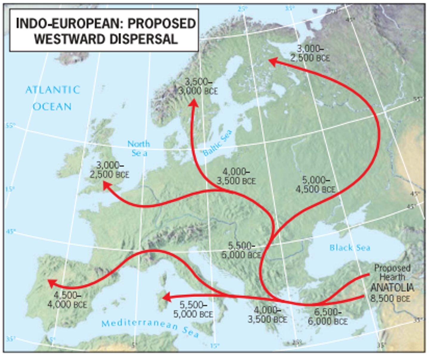 <p>theory that Indo-European languages spread from Anatolia (Turkey) through the peaceful sharing of farming practices</p>