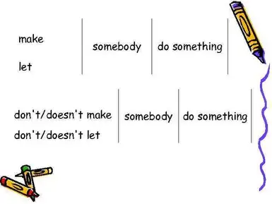 <p>make somebody V</p>