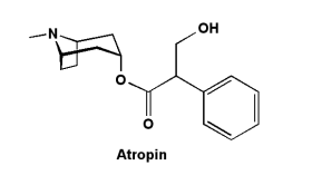 <p>Fill in the blank…</p><p>Dermal exposures to organophosphate compounds should be treated by removing contaminated clothing and washing skin with alkaline soap. Ingestion of these compounds should be treated with large doses of ( ), which is a muscarinic receptor antagonist that prevents the action of acetylcholine.</p>