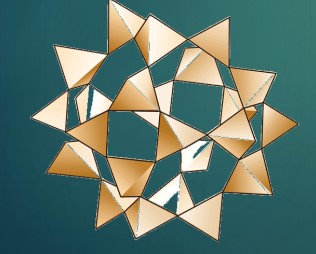 Each tetrahedra shares all
four oxygens with its
neighbors