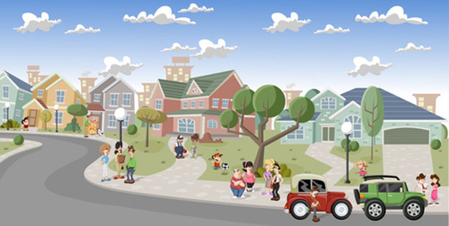 <p>neighborhood, vicinity</p>