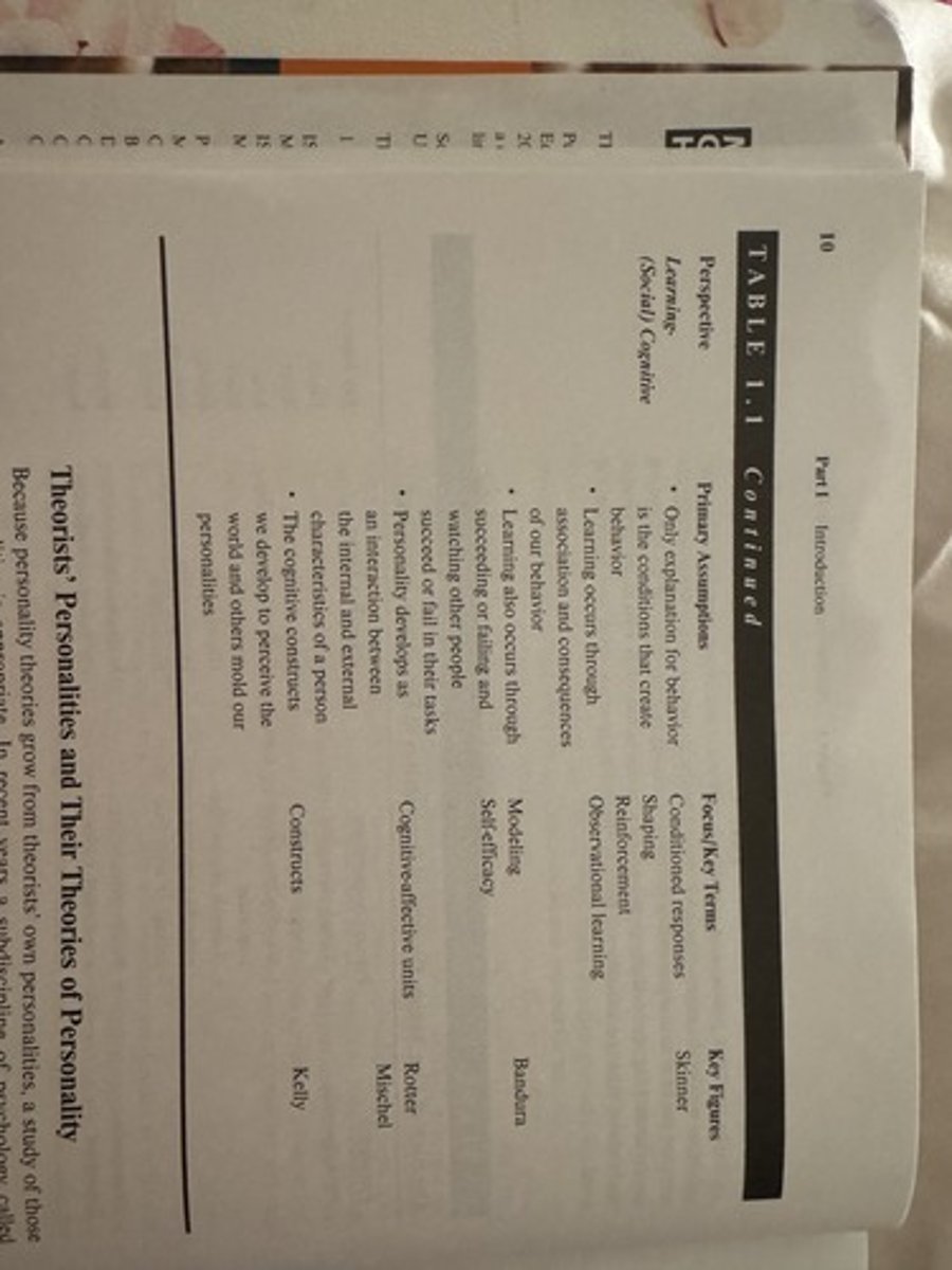 <p>skinner</p><p>bandura</p><p>rotter</p><p>mischel</p><p>kelly</p>