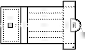 <p>building characterized by an oblong plan, usually ending in an apse at one or more sides, can be a secular or religious building</p>