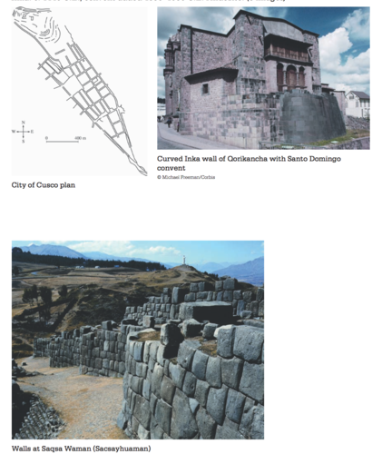 <p>City of Cusco, including Qorikancha and walls at Saqsa Waman - Inka (Central Highlands, Peru)</p>