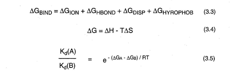 <p>A summation of the independent binding interactions </p>