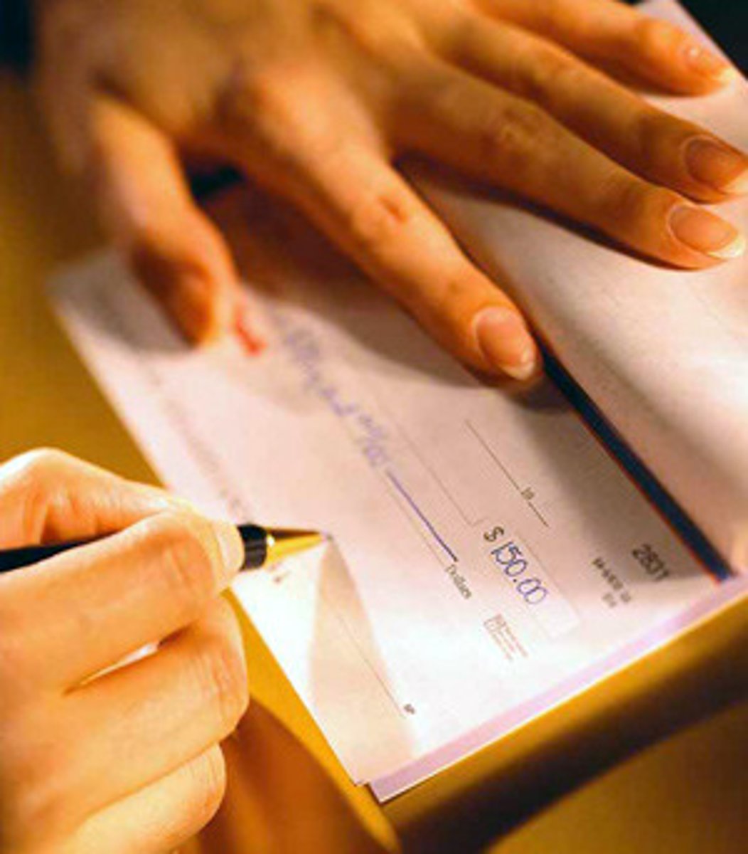 <p>Its a printed form used instead of cash to make payments from your bank account</p>