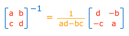 <p>can be done on a GDC (put the matrix to the power of -1), or use the method pictured</p>