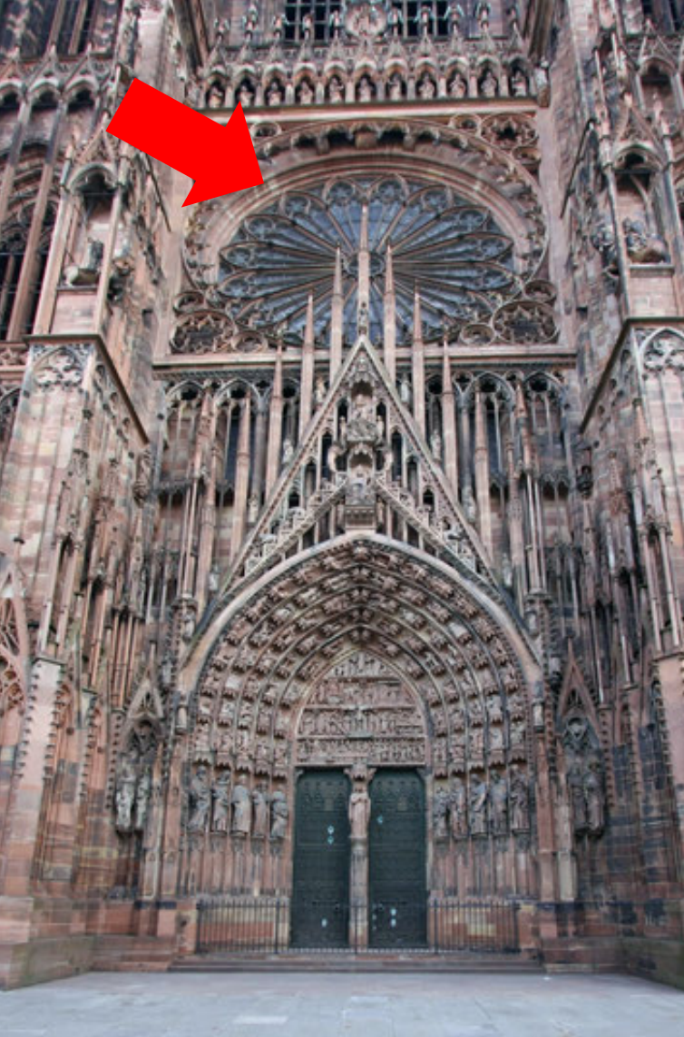 <p><span>A circular window, often inlaid with stained-glass, common throughout Gothic religious architecture</span></p>