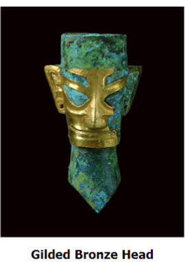 <p><span>Excavations uncovered spectacular artifacts, unique in style and contemporary with Anyang.</span><span style="color: windowtext">&nbsp;</span></p><ul><li><p><span>&nbsp;The wealth of the finds shows that this site was a major urban center.</span><span style="color: windowtext">&nbsp;</span></p></li><li><p><strong><span>Gilded bronze head</span></strong><span style="color: windowtext">&nbsp;</span></p></li></ul><p><span>Cities everywhere, and all cities showed wealth</span><span style="color: windowtext">&nbsp;</span></p>