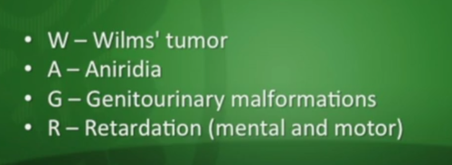 -Beckwith-Wiedmann syndrome every 3 months until age 7
-WAGR syndrome every 3 months until age 5