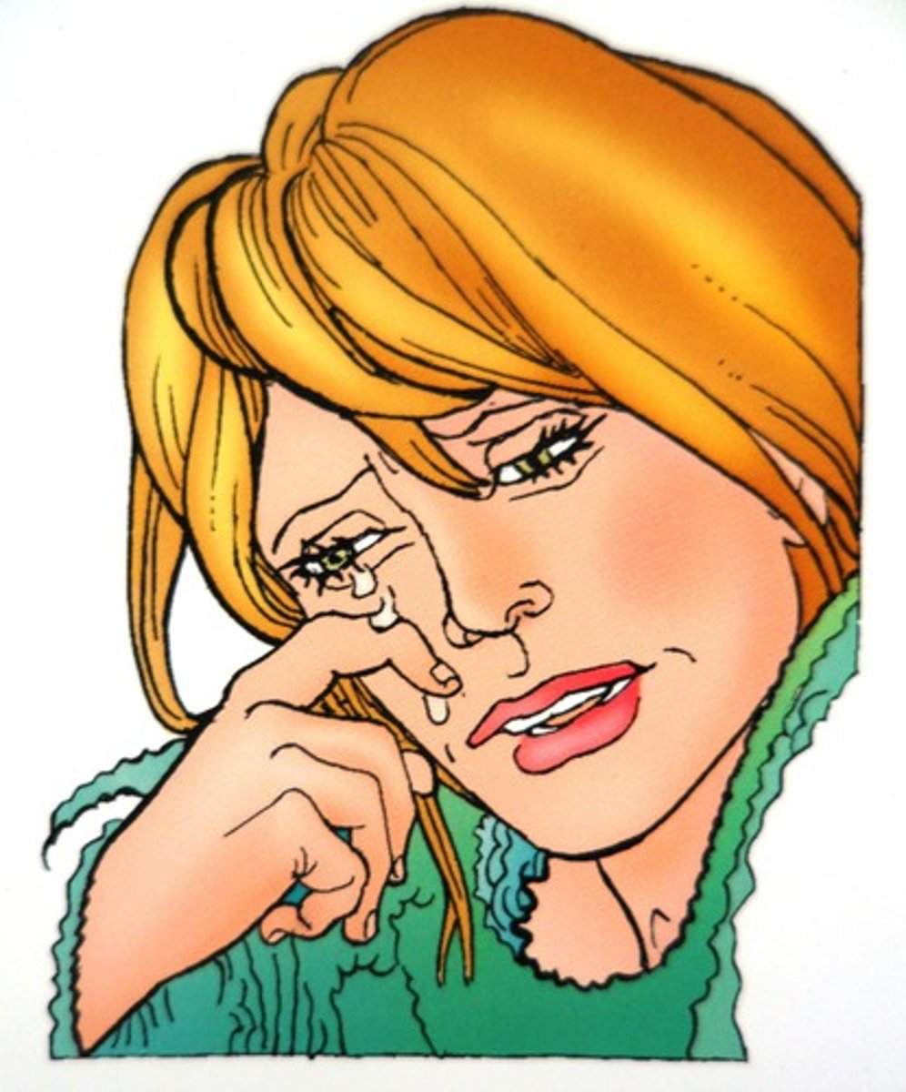 <p>s/he cries</p>
