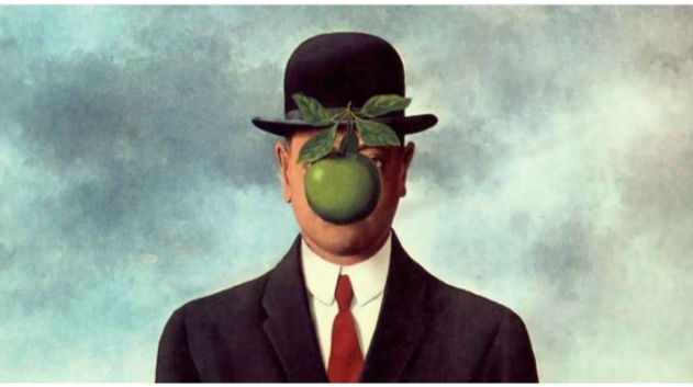<ul data-type="taskList"><li data-checked="false" data-type="taskItem"><label><input type="checkbox"><span></span></label><div><p>A 20th century avant-garde movement in art and literature that <strong><em><u>sought to release the creative potential of the unconscious mind</u></em></strong> (like the irrational juxtaposition of images)</p><p></p></div></li><li data-checked="false" data-type="taskItem"><label><input type="checkbox"><span></span></label><div><p><strong><em>Example:</em></strong></p><p>The Son of Man, Rene Magritte</p></div></li></ul>