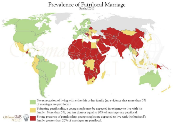 <p>What does patrilocal mean?</p>