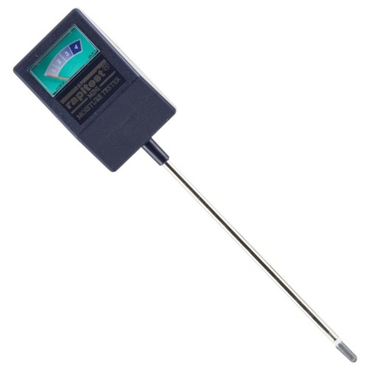 <p>A device used to measure the soil moisture. This involves inserting a probe into the soil to take a reading.</p>