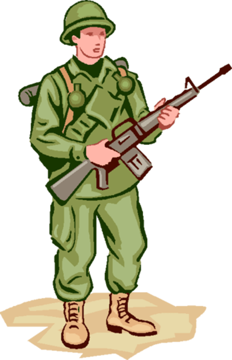 <p>(n): lính, chiến sĩ</p>