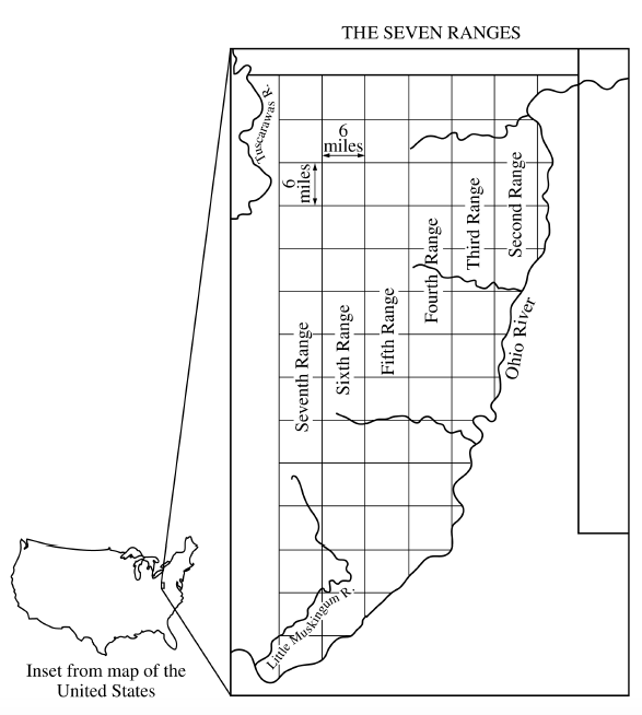 <p>The purpose of the survey above was to</p><p>Responses</p><p>A</p><p>implement the transfer of land in the Quebec Act</p><p>B</p><p>help finalize the terms of the Treaty of Paris ending the French and Indian War</p><p>C</p><p>encourage settlement and to facilitate the sale of land sold in 640-acre lots</p><p>D</p><p>divide up the area explored by Lewis and Clark</p><p>E</p><p>facilitate the further expansion of slavery</p>