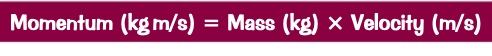 <p><span>Momentum is </span><strong><em>defined as the product of an object's mass and velocity</em></strong><span>.</span></p><p>the greater the mass of an object and the greater its velocity the more momentum the object has</p><p>momentum is a vector quantity</p>