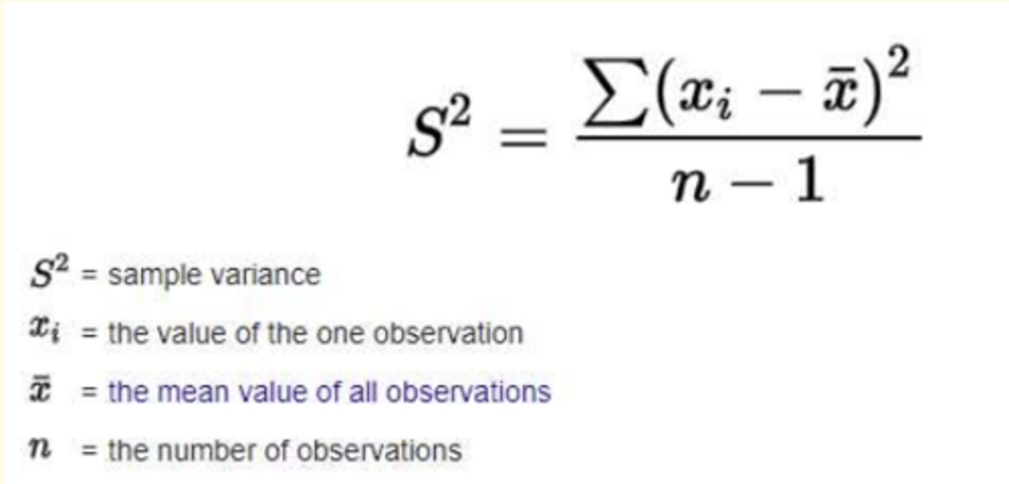 <p>How to calculate variance (s^2) of a data set and what it means...</p>