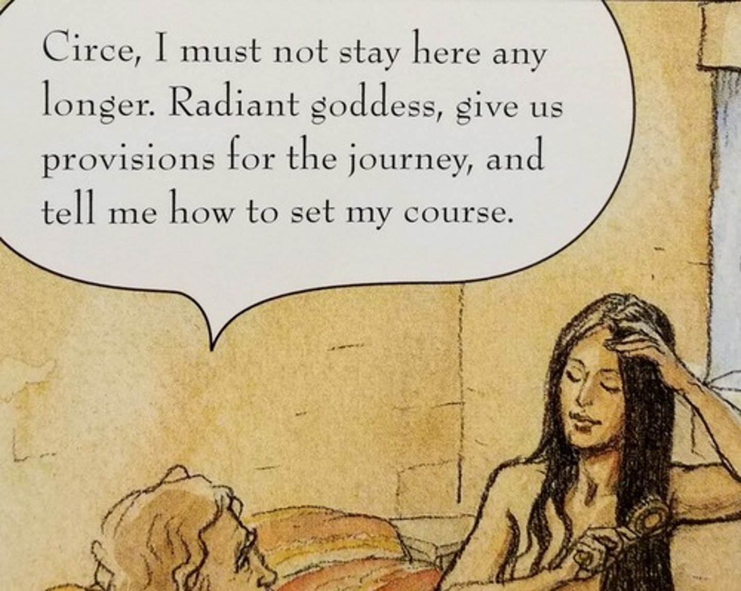 <p>Beautiful witch-goddess. Transforms Odyesseus's crew into swine. Odysseus forces her to turn them back. He then lives with her in luxury for a year.</p>