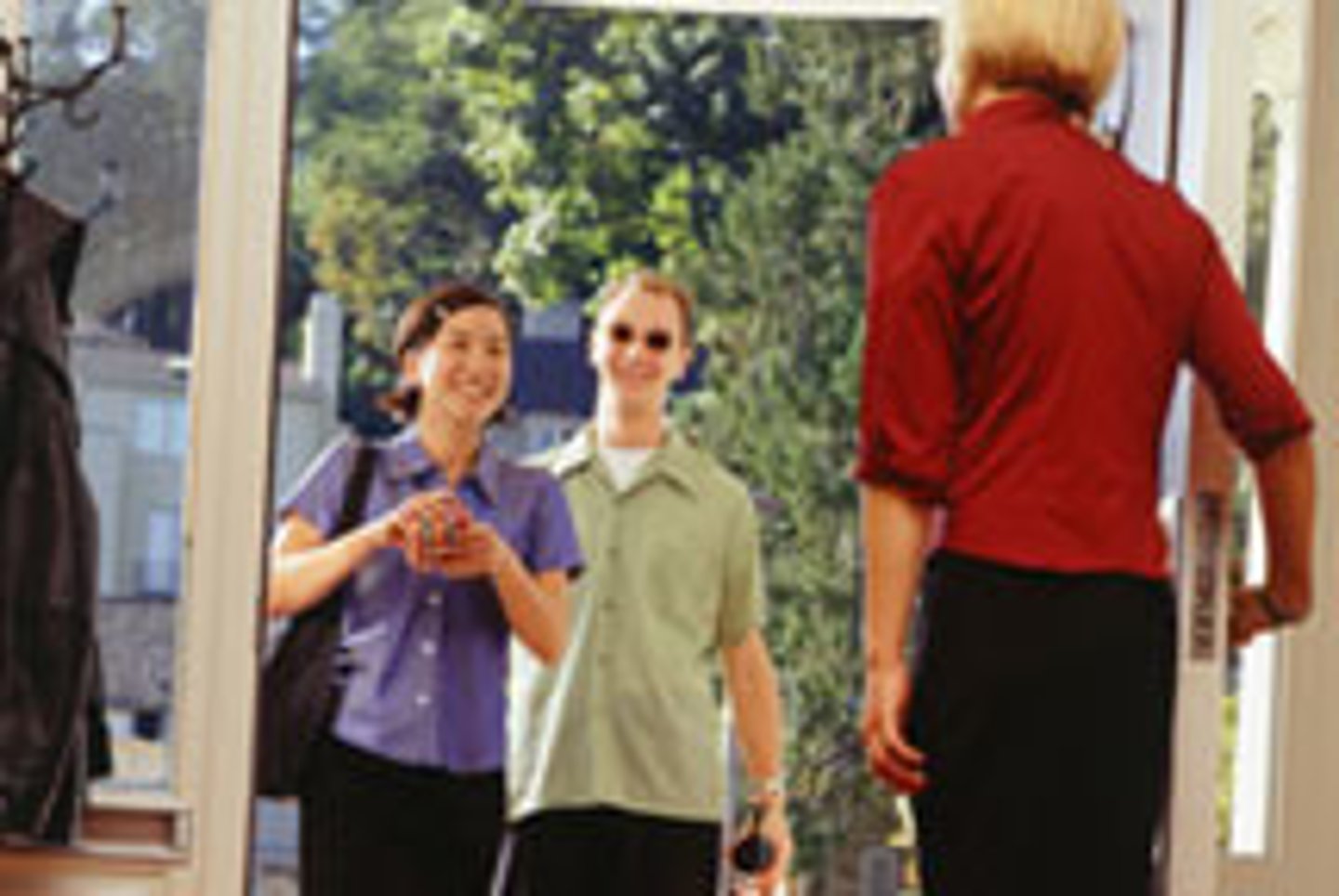 <p>person who just arrived</p>