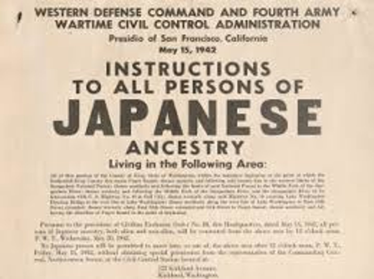 <p>Detention centers where more than 100,000 Japanese Americans were relocated during World War II by order of the President.</p>