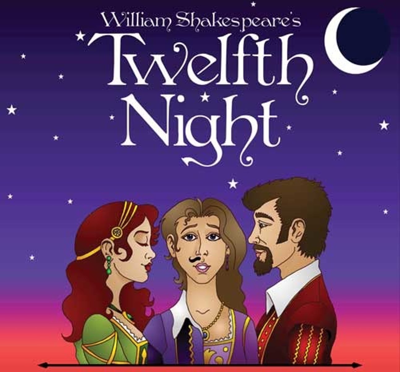 <p>Viola and Sebastion are shipwrecked and separated in Illyria; Viola dresses as a man (Cesario) and meets Olivia, who falls in love with "him." Viola however, falls in love with the Duke.</p><p>the more fool, Madonna, to mourn for your brother's soul, being in heaven. Take away the fool, gentlemen</p>