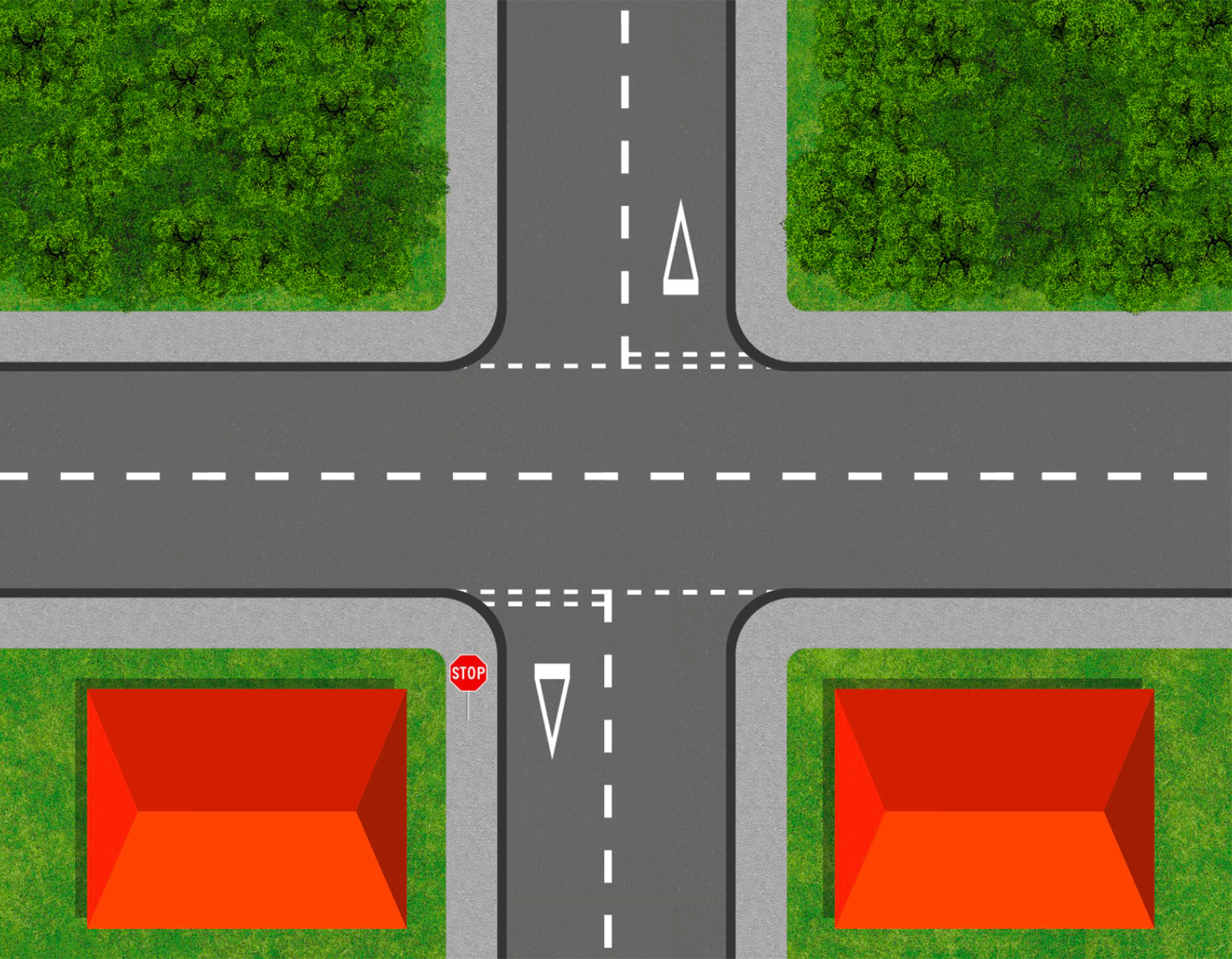 <p><span>A junction is </span><strong>where two roads meet at the same time</strong><span>.</span></p>