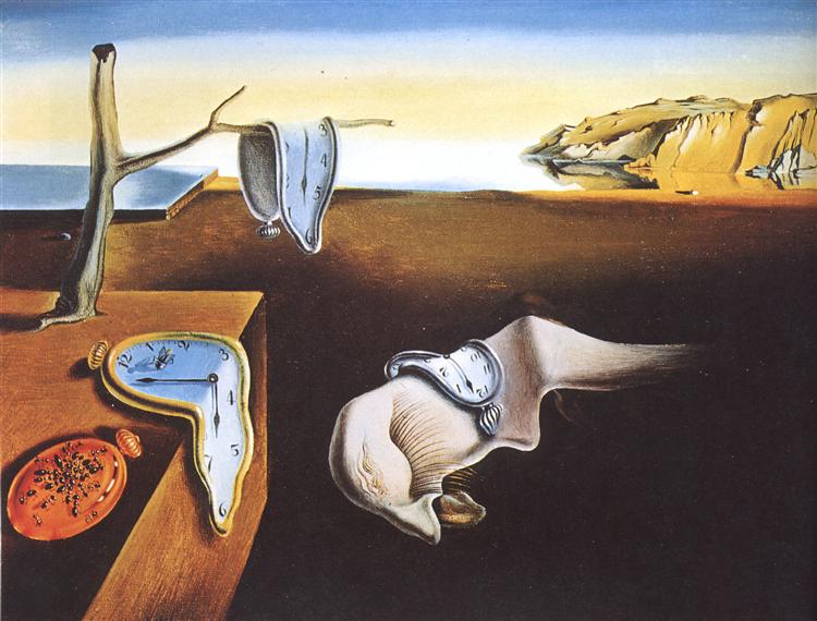 <p>surrealista, La Persistencia de la Memoria, La Tentación de San Antonio, y Jirafa en Llamas</p>