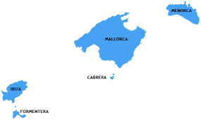 <p><span style="font-family: &quot;Courier New&quot;;">o</span><span style="font-family: &quot;Times New Roman&quot;; line-height: normal; font-size: 7pt;">&nbsp;&nbsp; </span><span style="font-family: Gisha, sans-serif;">Ibiza – las fiestas</span></p><p class="MsoListParagraphCxSpMiddle"><span style="font-family: &quot;Courier New&quot;;">o</span><span style="font-family: &quot;Times New Roman&quot;; line-height: normal; font-size: 7pt;">&nbsp;&nbsp; </span><span style="font-family: Gisha, sans-serif;">Mallorca – grande</span></p><p class="MsoListParagraphCxSpMiddle"><span style="font-family: &quot;Courier New&quot;;">o</span><span style="font-family: &quot;Times New Roman&quot;; line-height: normal; font-size: 7pt;">&nbsp;&nbsp; </span><span style="font-family: Gisha, sans-serif;">Menorca – pequeña</span></p><p class="MsoListParagraphCxSpLast"><span style="font-family: &quot;Courier New&quot;;">o</span><span style="font-family: &quot;Times New Roman&quot;; line-height: normal; font-size: 7pt;">&nbsp;&nbsp; </span><span style="font-family: Gisha, sans-serif;">Formentera</span></p>