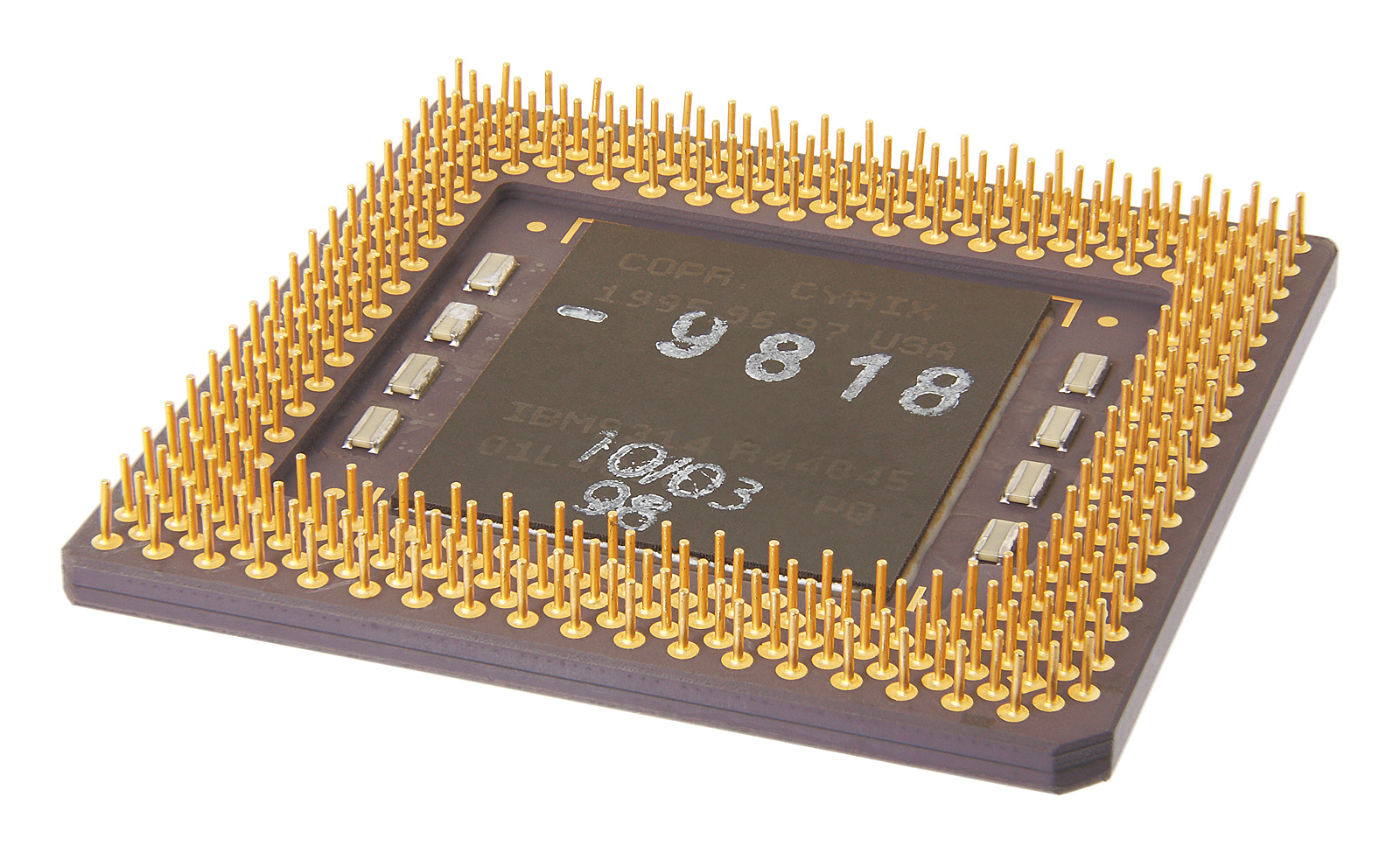 Pins located on processor itself