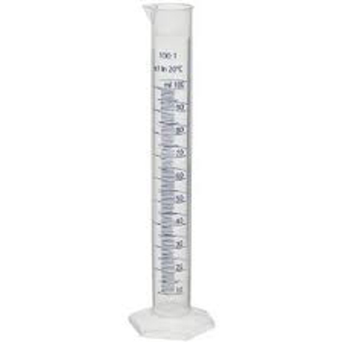 <p>A measuring instrument for measuring fluid volume; a glass container (cup or cylinder or flask) whose sides are marked with or divided into amounts.</p>