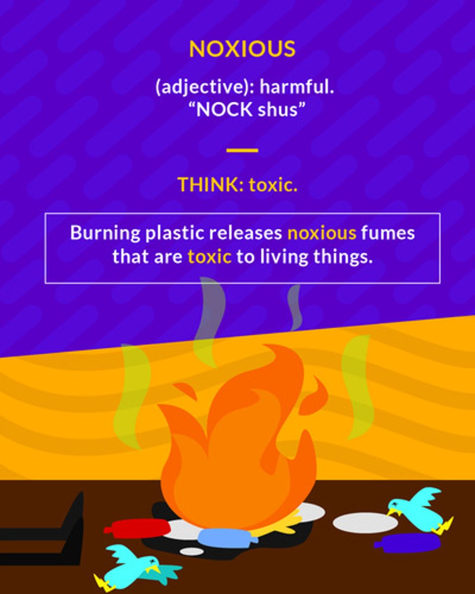 <p>(adj.) harmful</p>