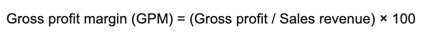 <p>Gross profit margin (GPM)</p>