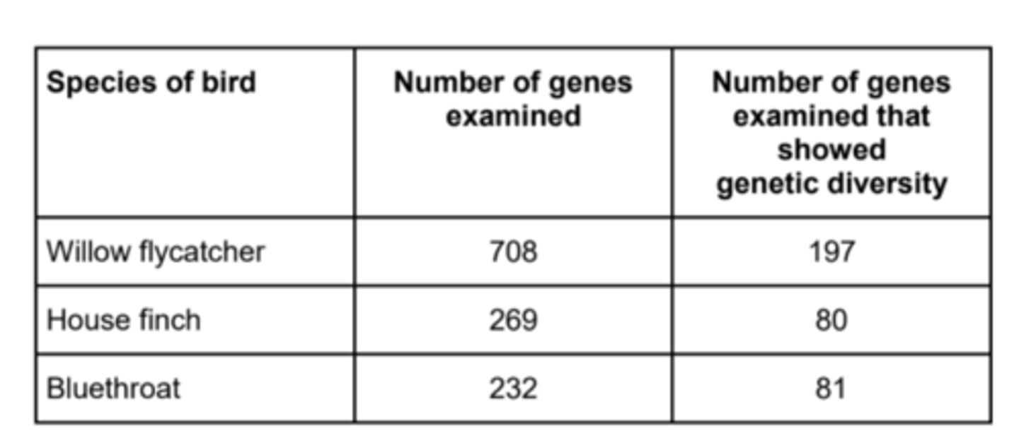 <p>1. Has greater proportion of genes / percentage of genes showing diversity;<br>2. Percentage is 35% compared with 28% / proportion is 0.35 compared with 0.28.</p>